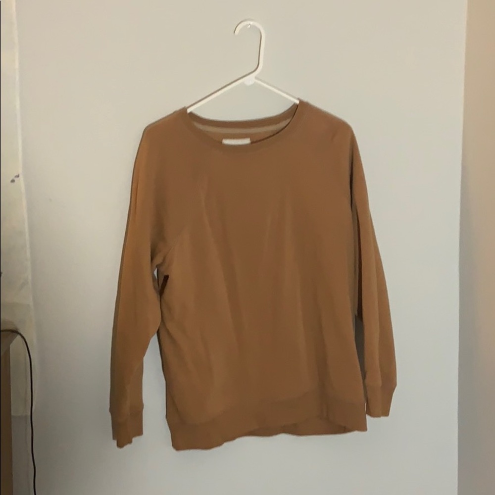 American Eagle camel crew neck